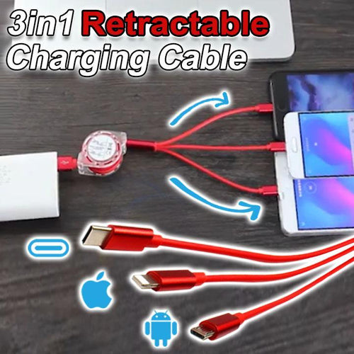 3-in-1 Retractable Charging Cable