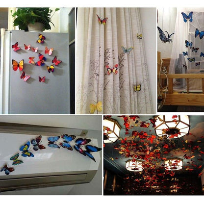 3D Butterflies Wall Stickers (12 pcs)
