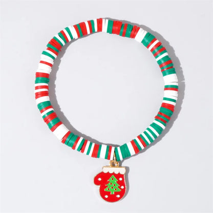 CZTICLE® Christmas polymer clay pendant bracelet party New Year holiday accessories